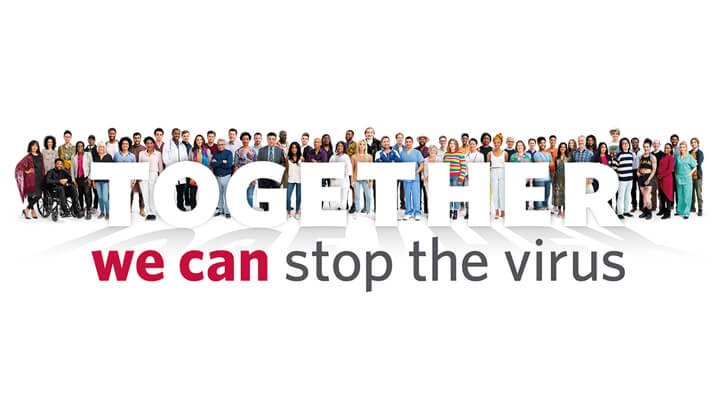 “Together we can stop the virus” awareness campaign developed by Gilead